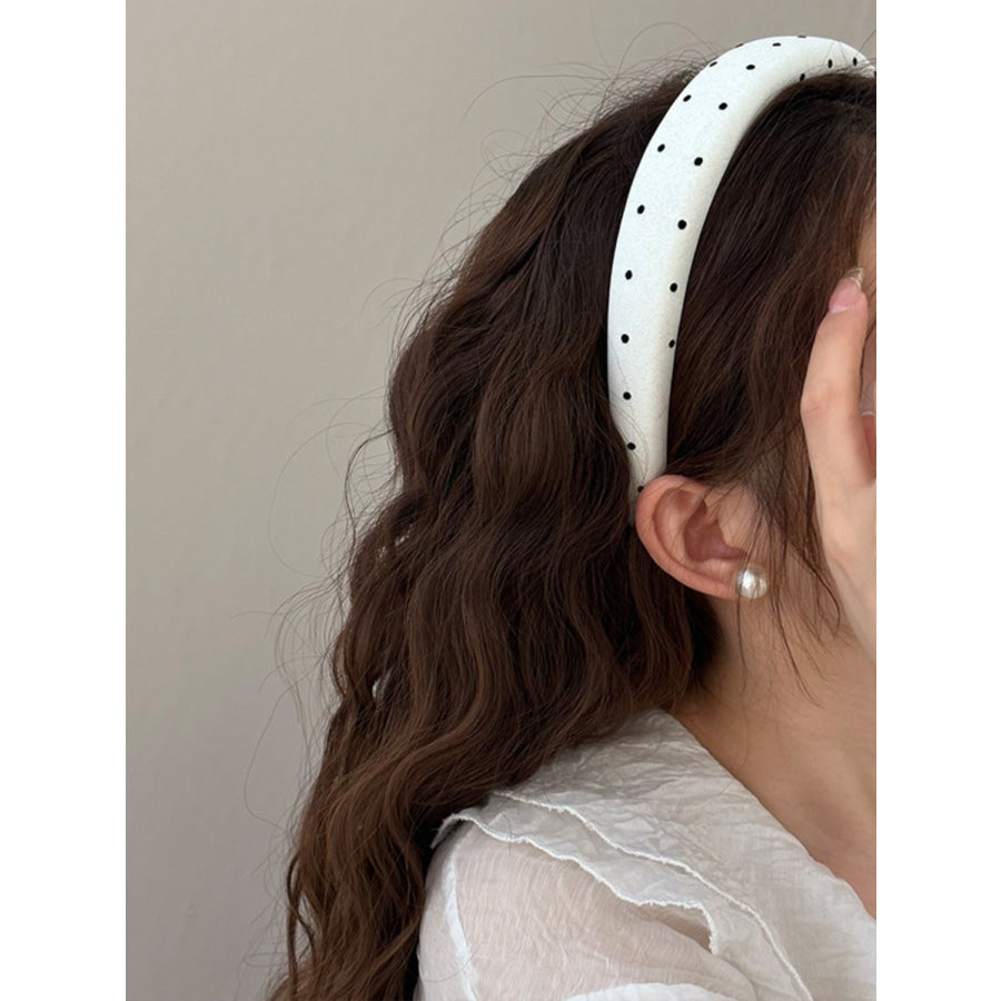 Polka Dot Polyester Wide Headband Apparel and Accessories