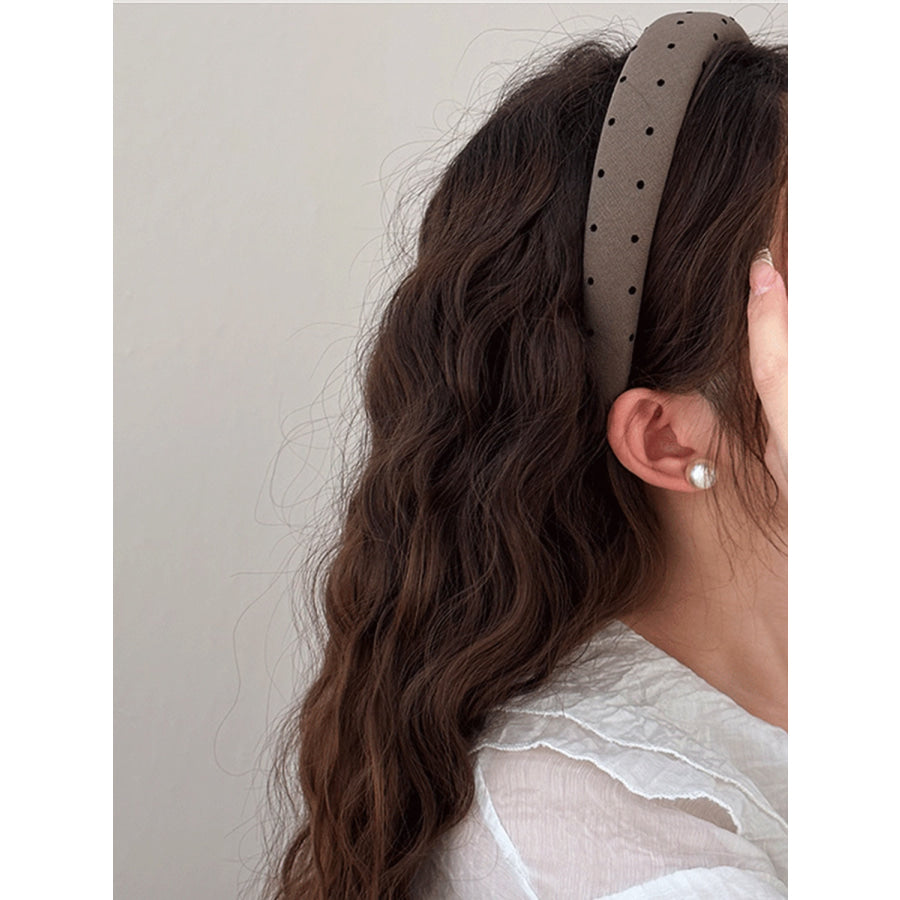 Polka Dot Polyester Wide Headband Apparel and Accessories