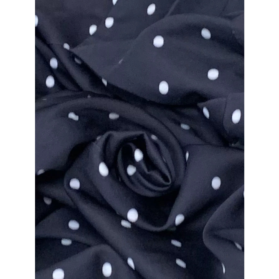 Polka Dot Print Belted Blazer Apparel and Accessories