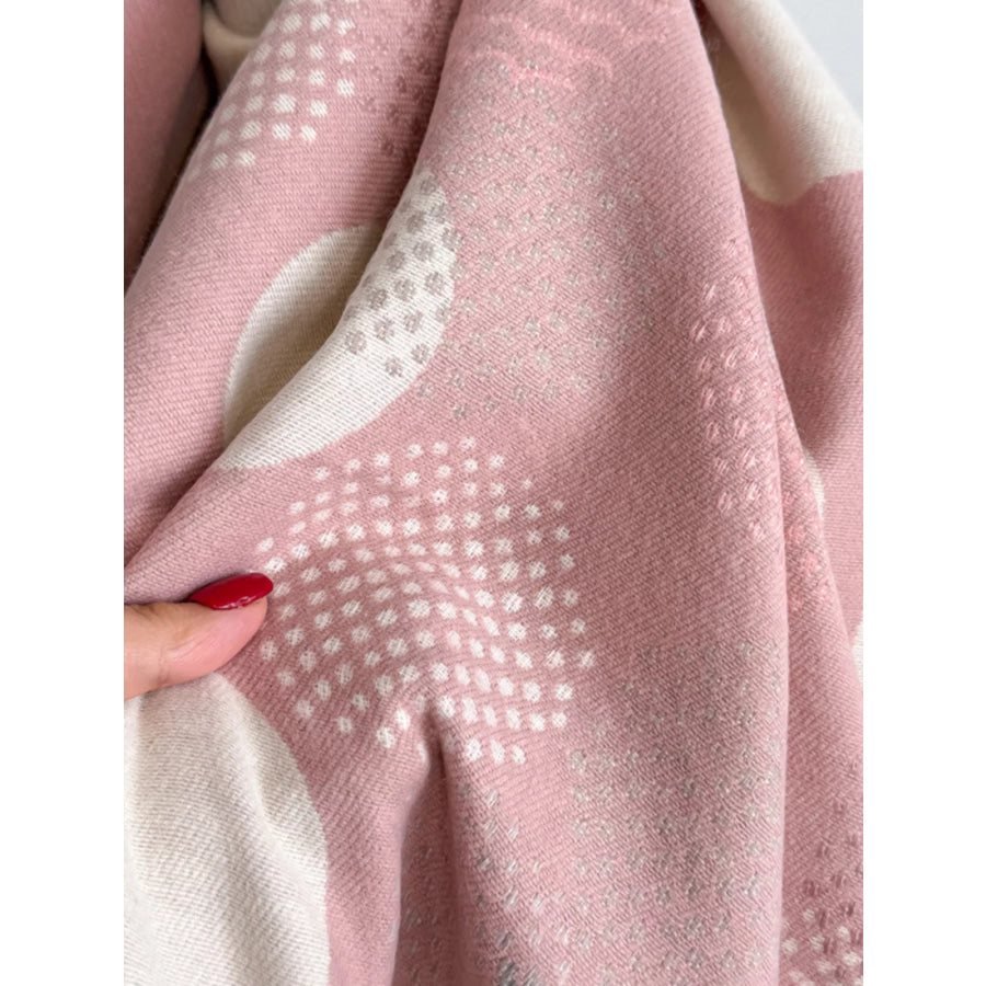 Polka Dot Raw Hem Scarf Apparel and Accessories