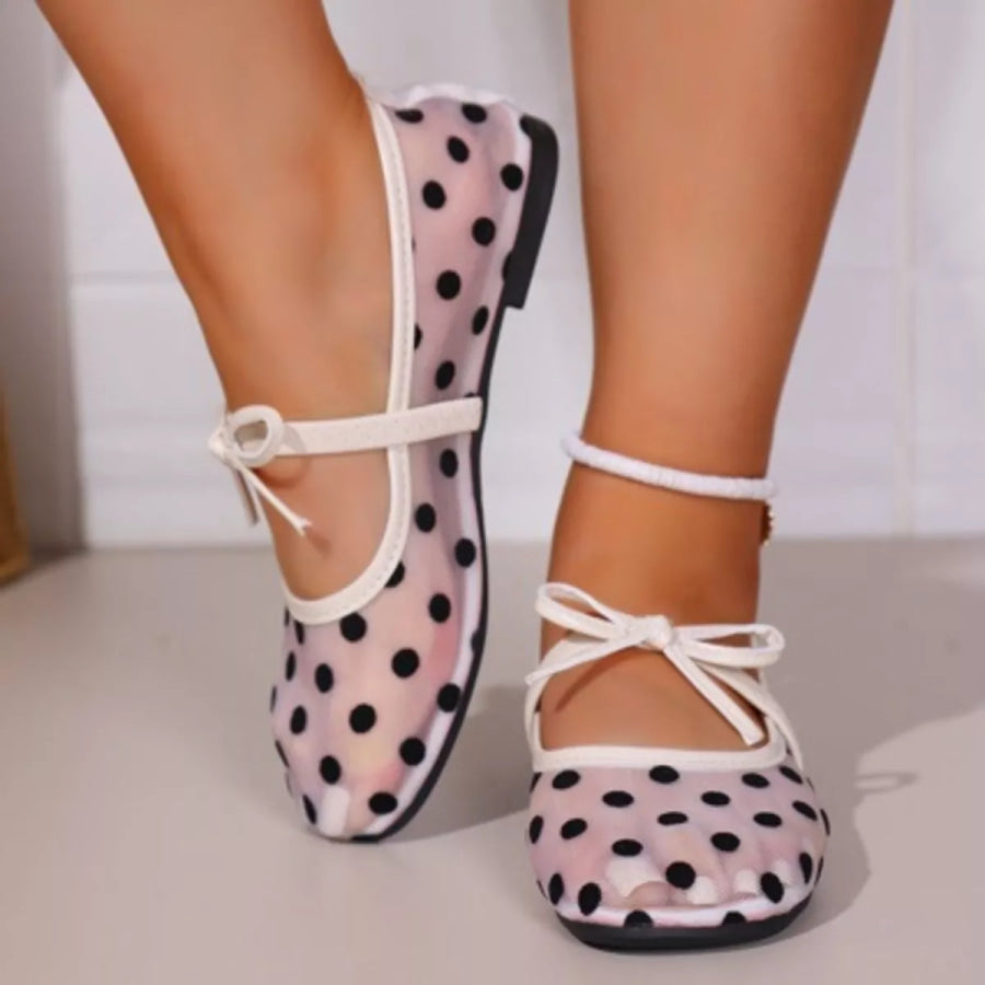 Polka Dot Round Toe Slip-Ons Apparel and Accessories