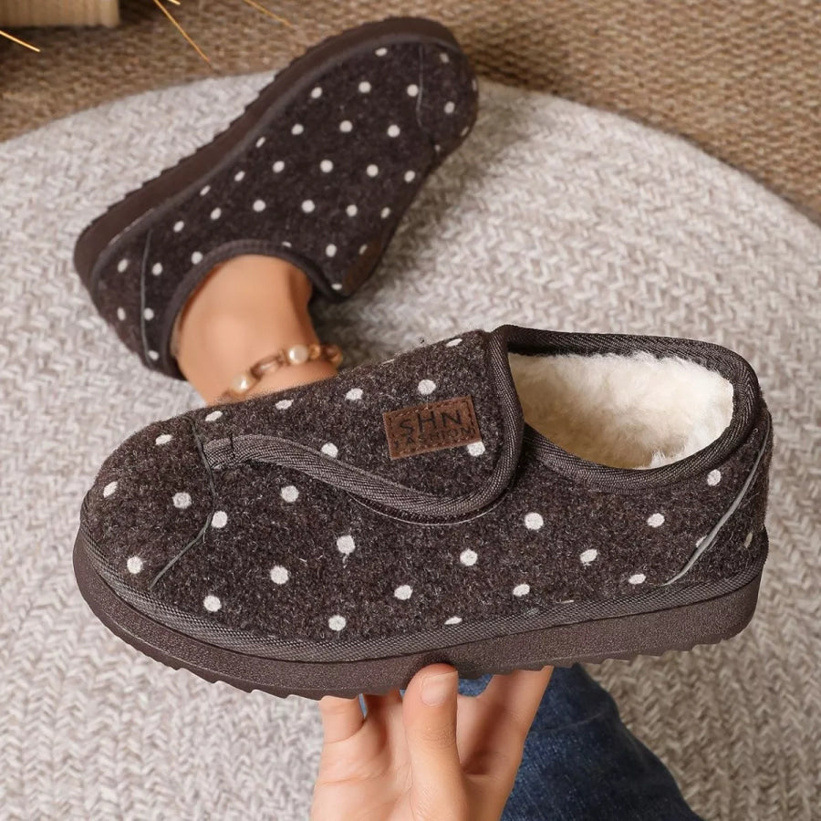 Polka Dot Round Toe Slip-Ons Apparel and Accessories