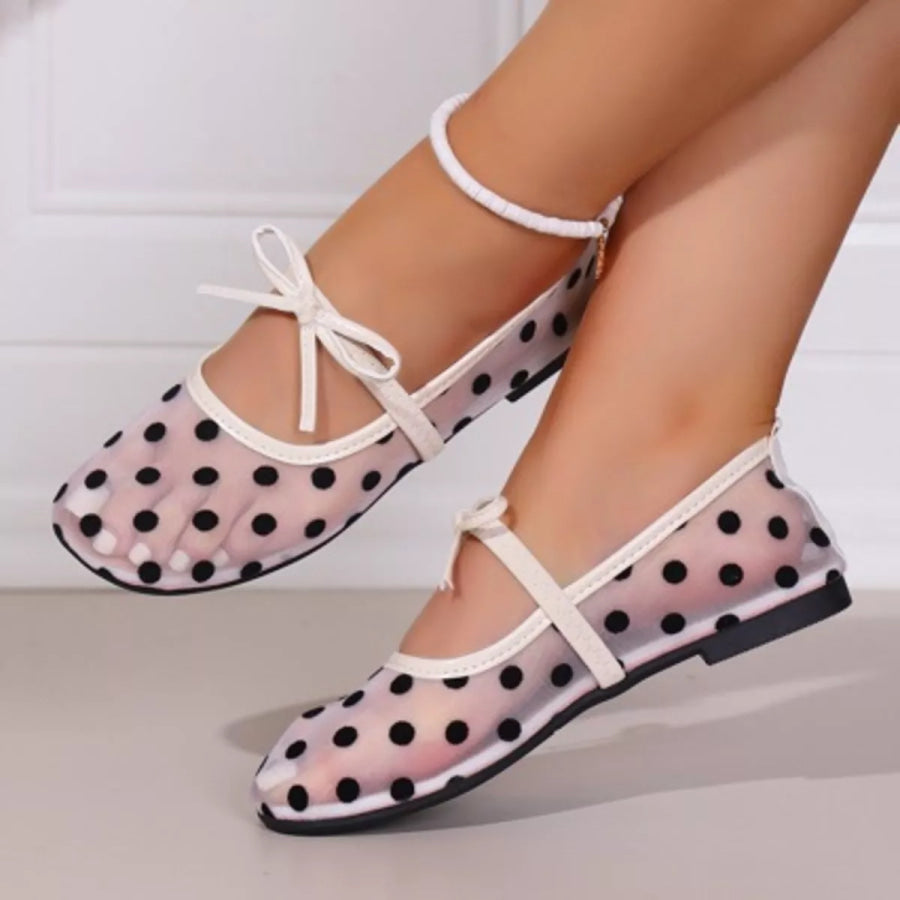 Polka Dot Round Toe Slip-Ons Apparel and Accessories