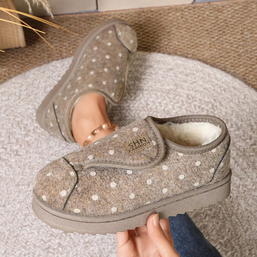 Polka Dot Round Toe Slip-Ons Apparel and Accessories