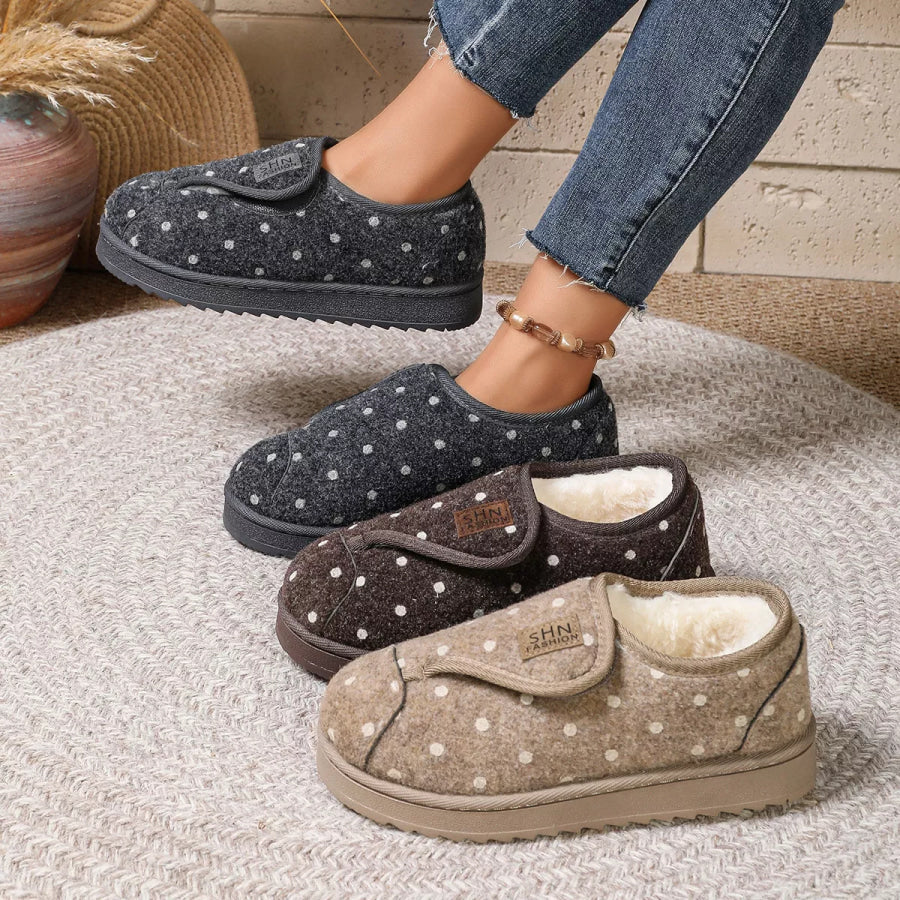 Polka Dot Round Toe Slip-Ons Apparel and Accessories