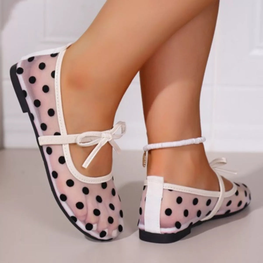 Polka Dot Round Toe Slip-Ons Apparel and Accessories
