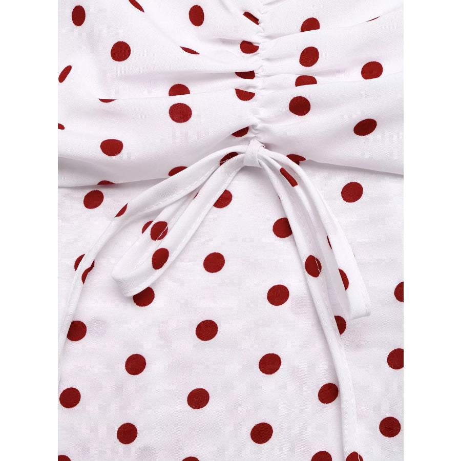 Polka Dot Ruched Cami Apparel and Accessories