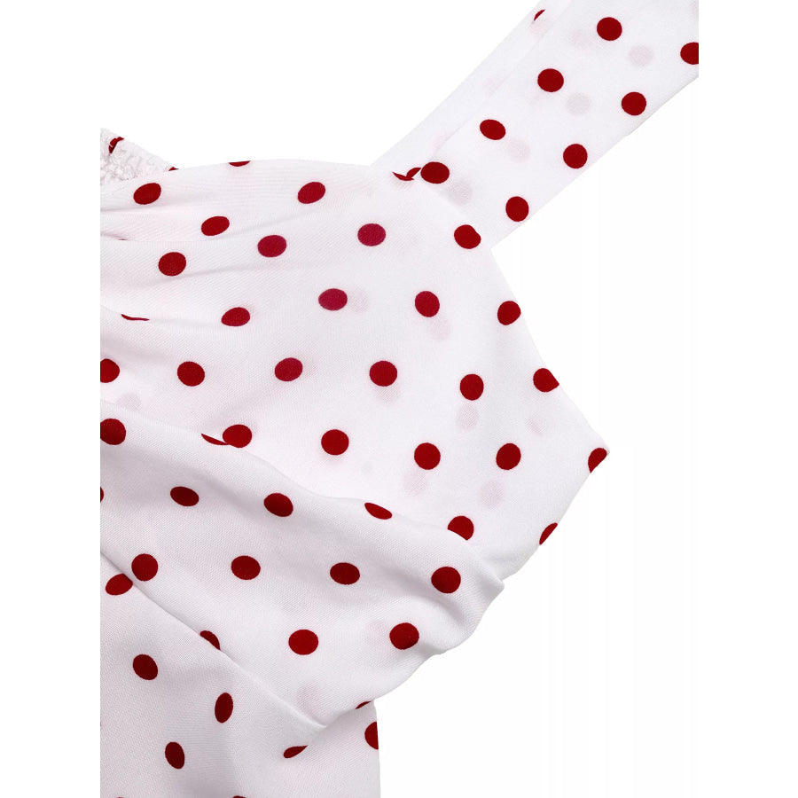 Polka Dot Ruched Cami Apparel and Accessories
