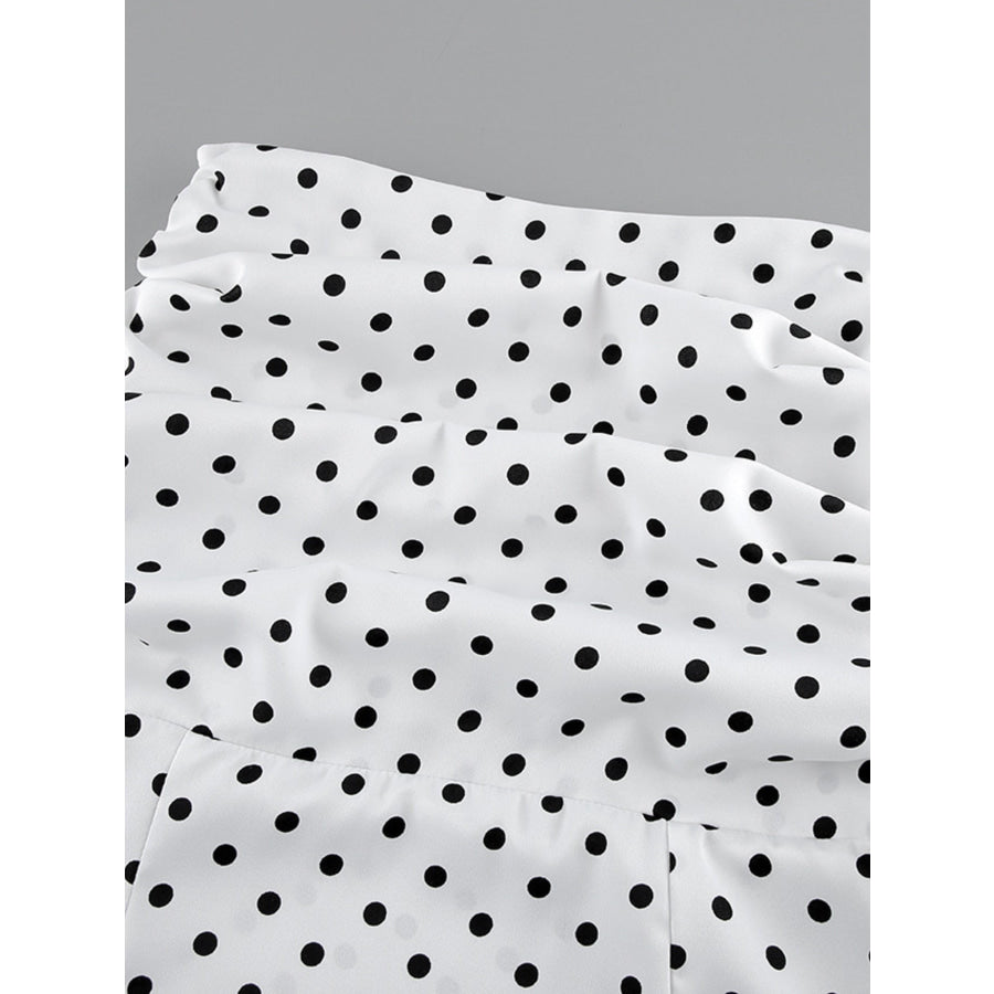 Polka Dot Ruffle Hem Maxi Skirt Apparel and Accessories