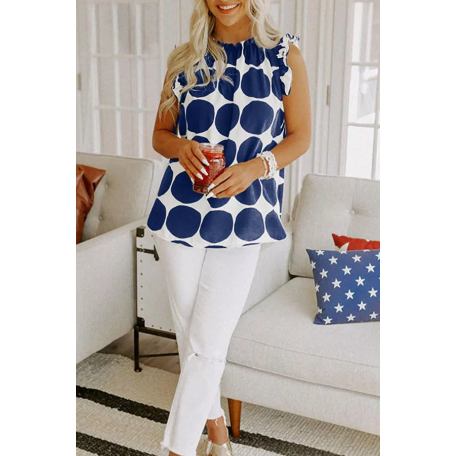 Polka Dot Ruffled Cami Apparel and Accessories