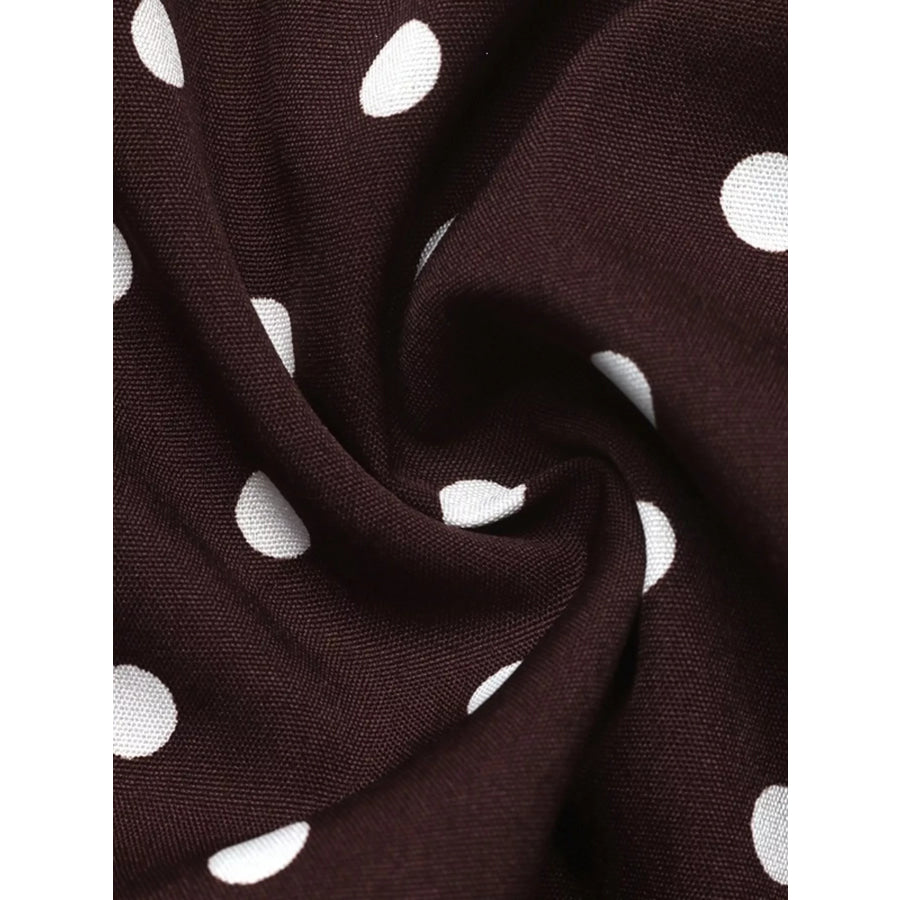 Polka Dot Ruffled V-Neck Bodysuit Apparel and Accessories