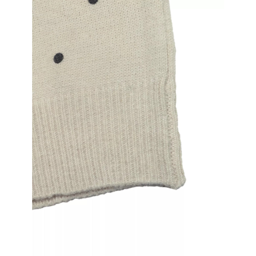 Polka Dot Short Sleeve Knit Sweater Apparel and Accessories
