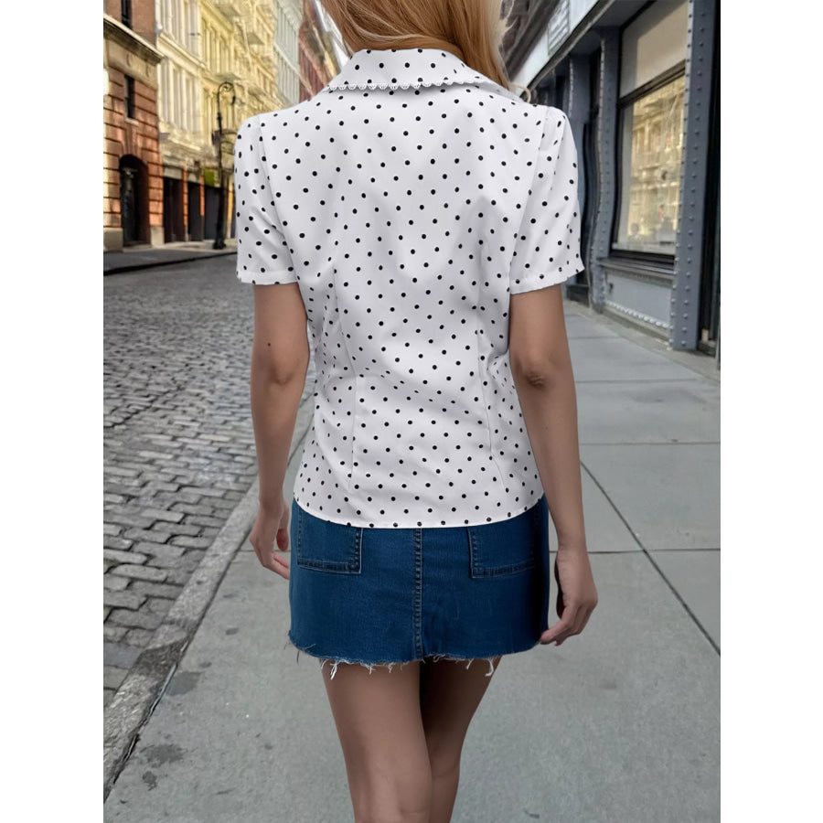 Polka Dot Short Sleeve Shirt Apparel and Accessories