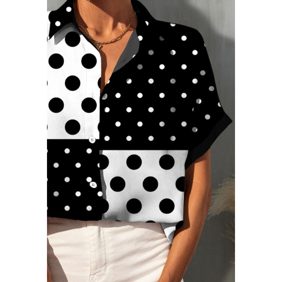Polka Dot Short Sleeve Shirt Apparel and Accessories