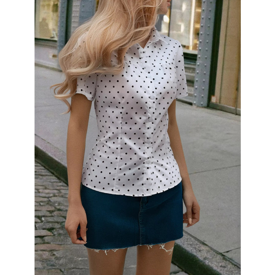 Polka Dot Short Sleeve Shirt Apparel and Accessories