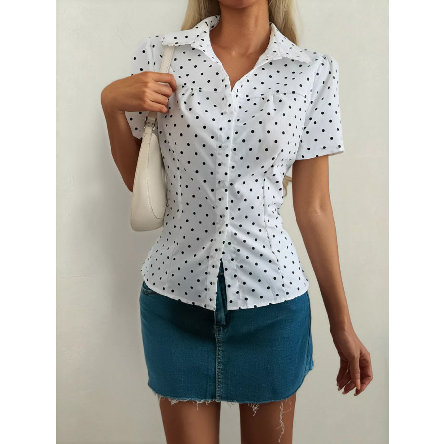 Polka Dot Short Sleeve Shirt Apparel and Accessories