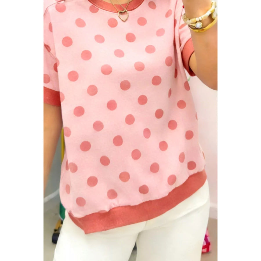Polka Dot Short Sleeve T-Shirt Apparel and Accessories