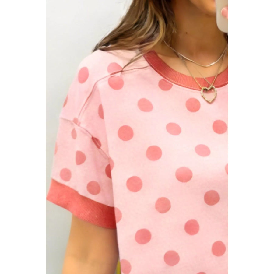 Polka Dot Short Sleeve T-Shirt Apparel and Accessories