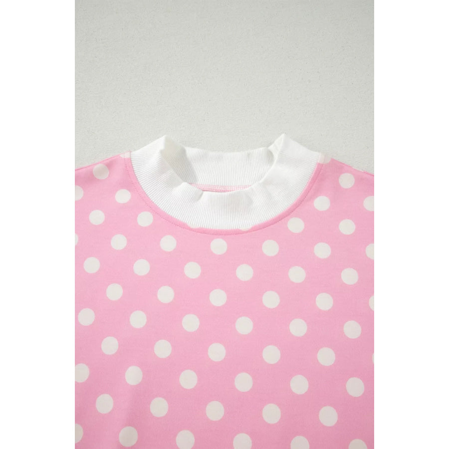 Polka Dot Short Sleeve Top and Shorts Set Apparel and Accessories