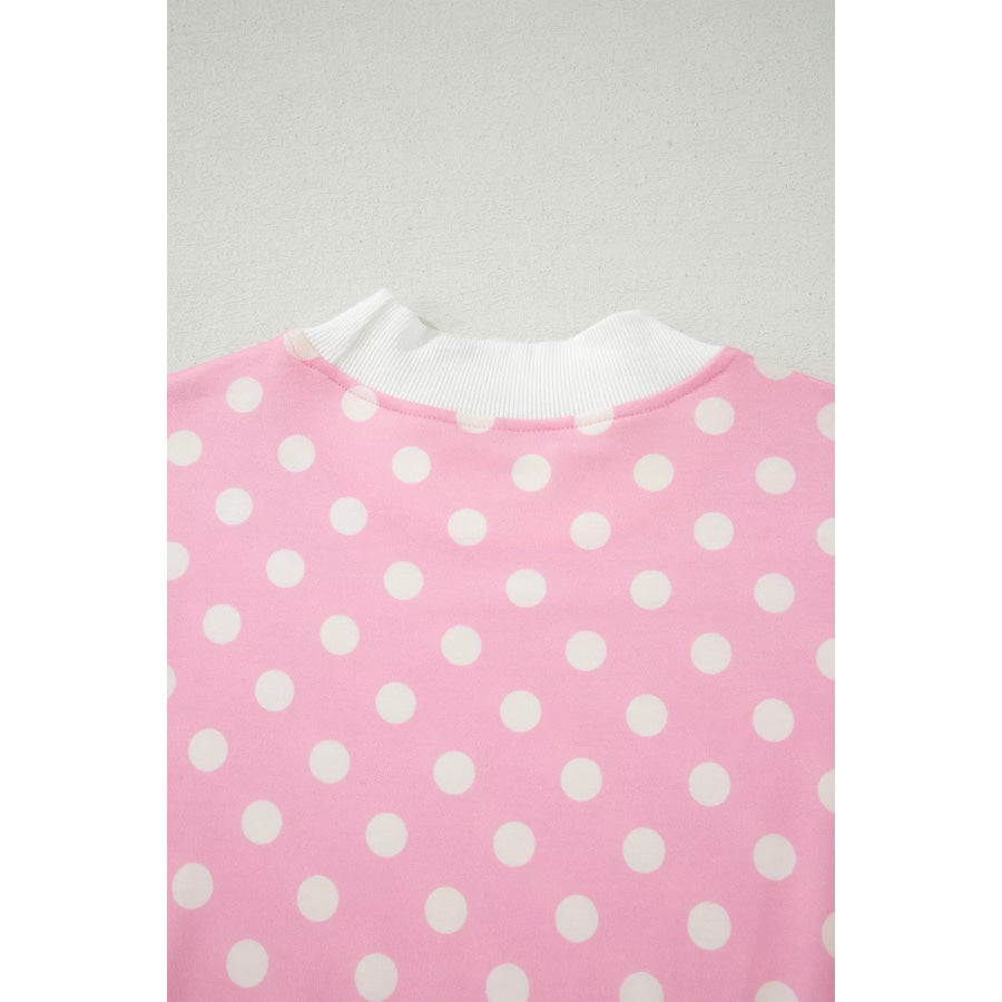 Polka Dot Short Sleeve Top and Shorts Set Apparel and Accessories