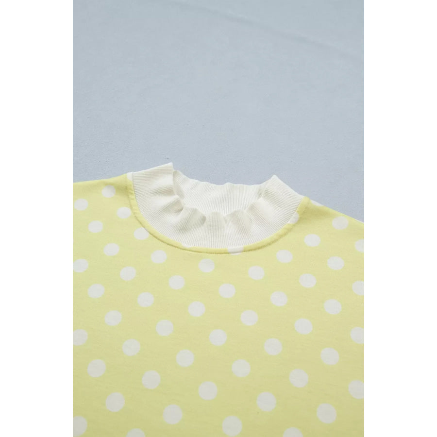 Polka Dot Short Sleeve Top and Shorts Set Apparel and Accessories