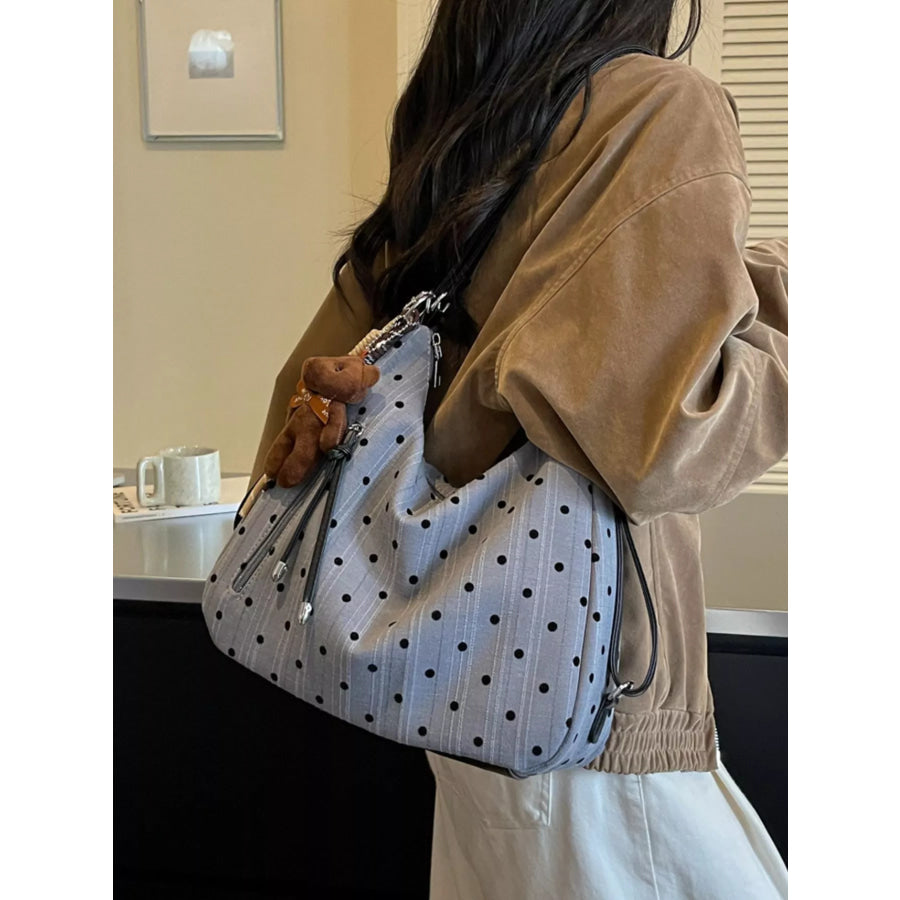 Polka Dot Shoulder Bag Air Force Blue / One Size Apparel and Accessories