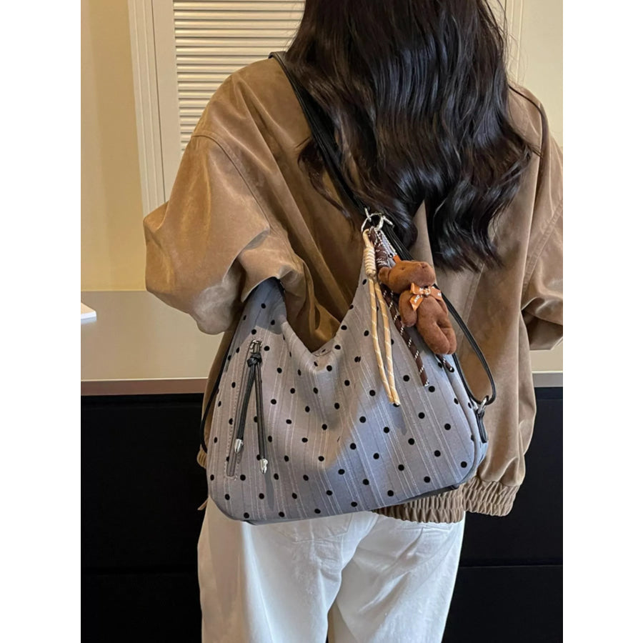 Polka Dot Shoulder Bag Air Force Blue / One Size Apparel and Accessories