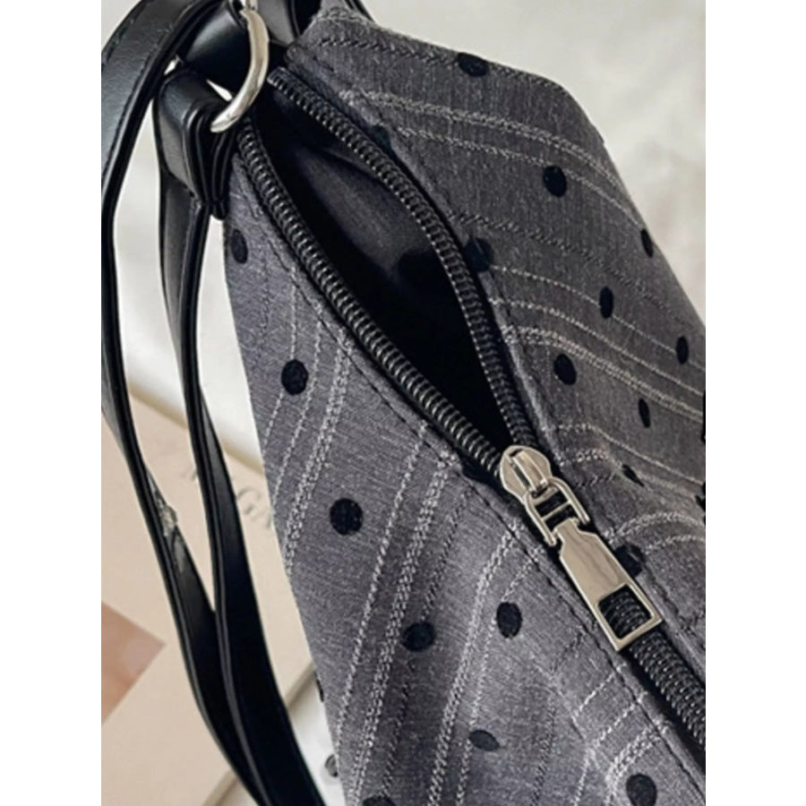 Polka Dot Shoulder Bag Air Force Blue / One Size Apparel and Accessories