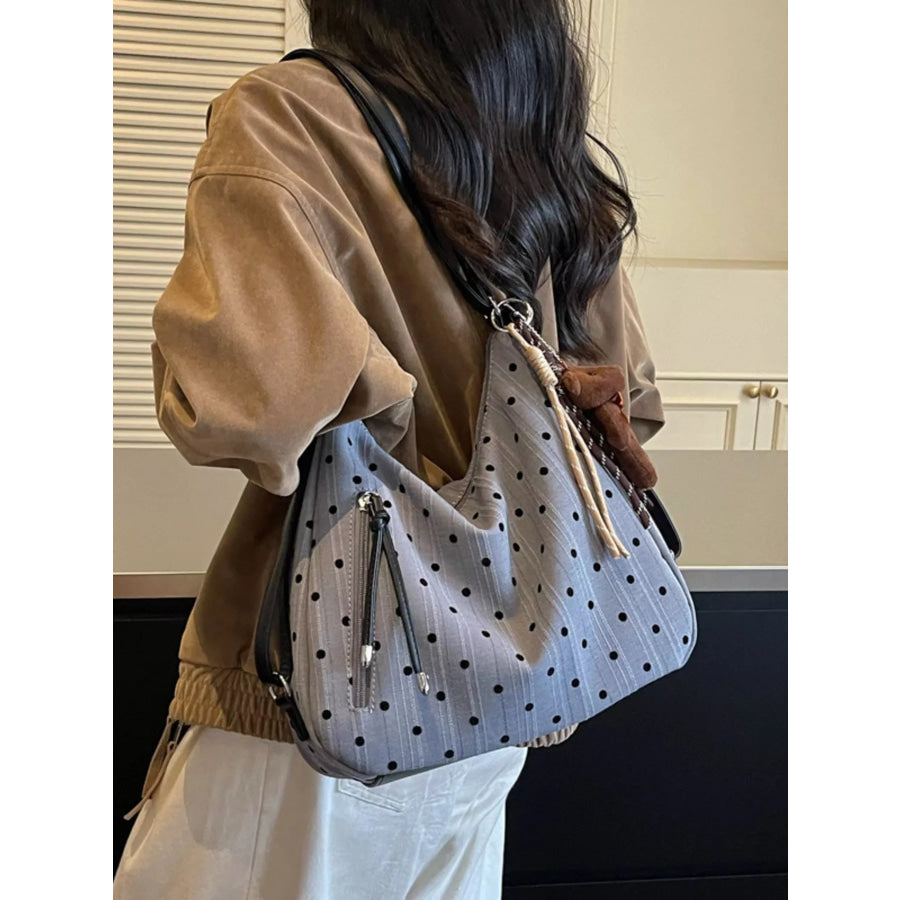 Polka Dot Shoulder Bag Air Force Blue / One Size Apparel and Accessories