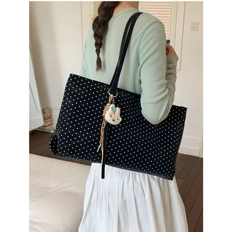 Polka Dot Shoulder Bag Black / One Size Apparel and Accessories