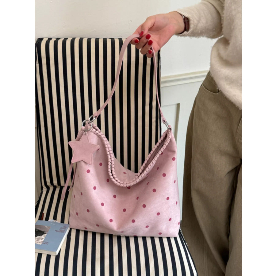 Polka Dot Shoulder Bag Pink / onesize Apparel and Accessories