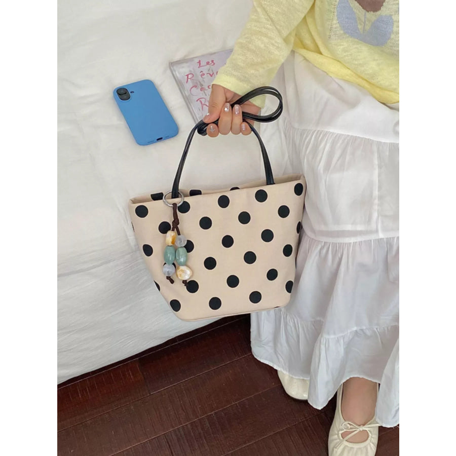 Polka Dot Shoulder Bag Black / One Size Apparel and Accessories