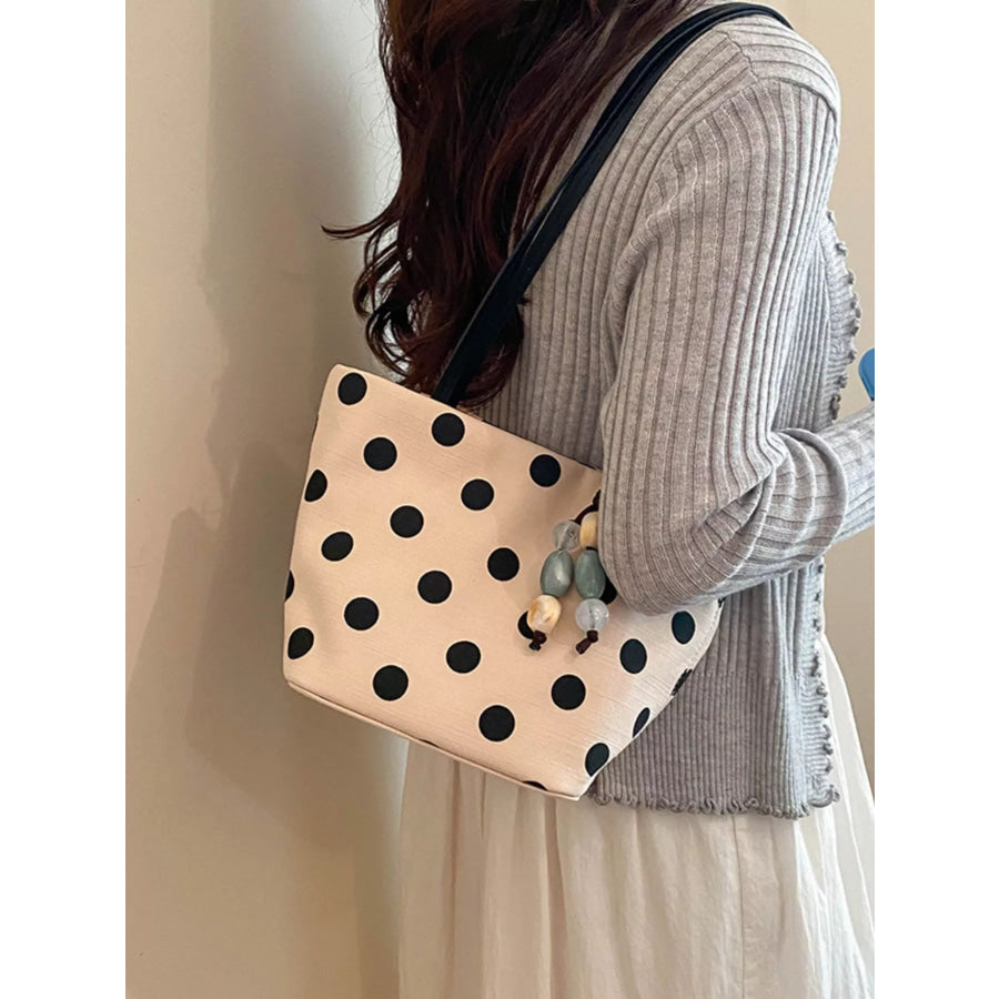 Polka Dot Shoulder Bag Black / One Size Apparel and Accessories
