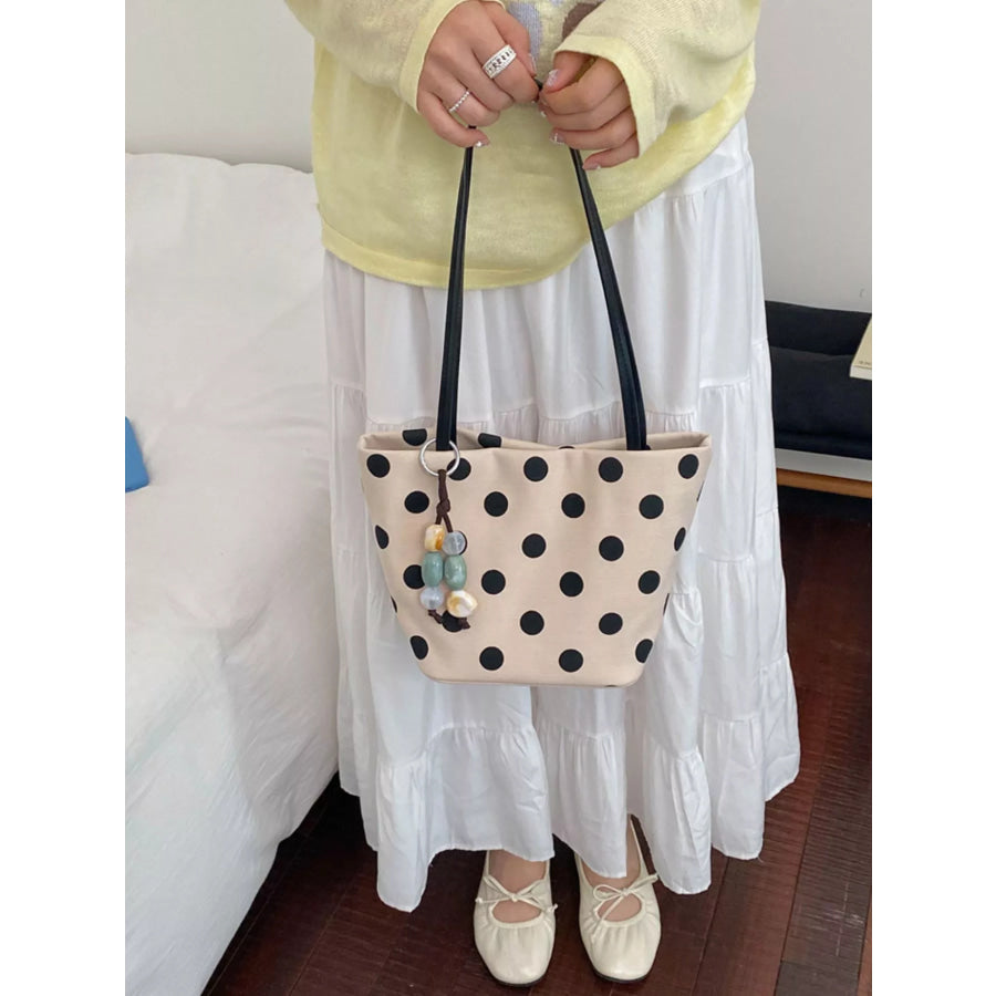 Polka Dot Shoulder Bag Black / One Size Apparel and Accessories