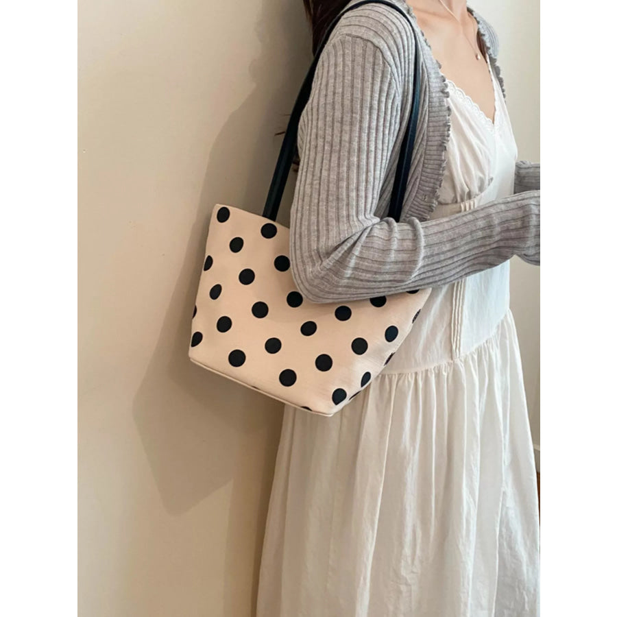 Polka Dot Shoulder Bag Black / One Size Apparel and Accessories