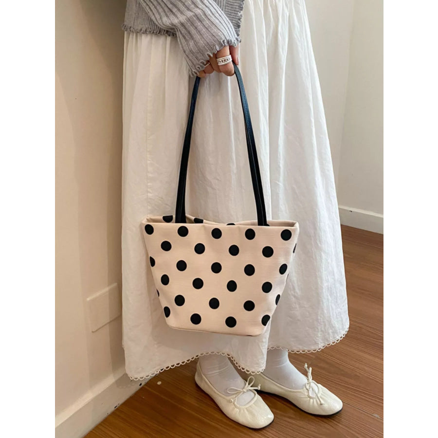 Polka Dot Shoulder Bag Black / One Size Apparel and Accessories