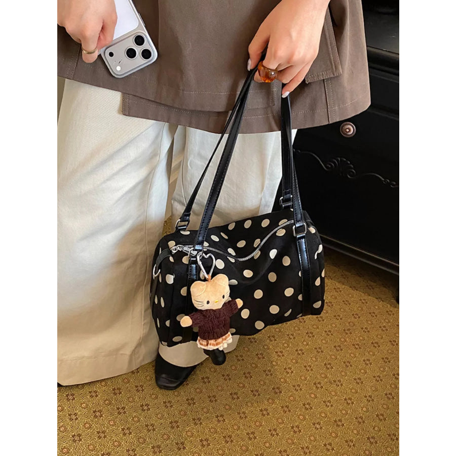 Polka Dot Shoulder Bag Black / One Size Apparel and Accessories