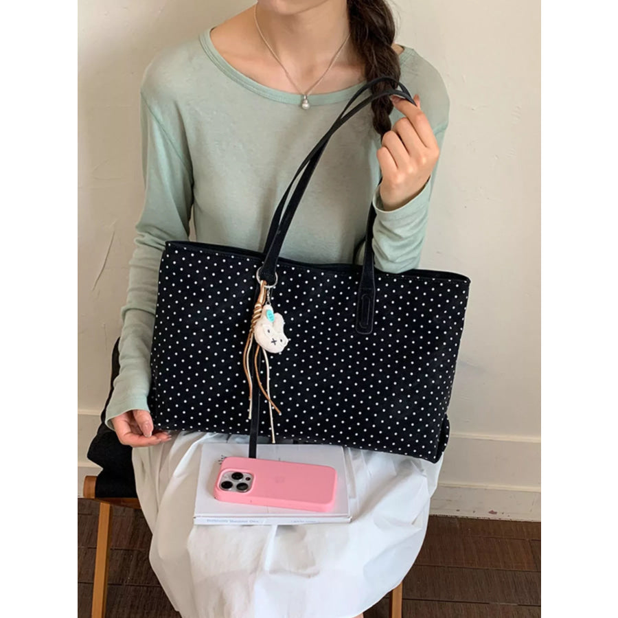 Polka Dot Shoulder Bag Black / One Size Apparel and Accessories