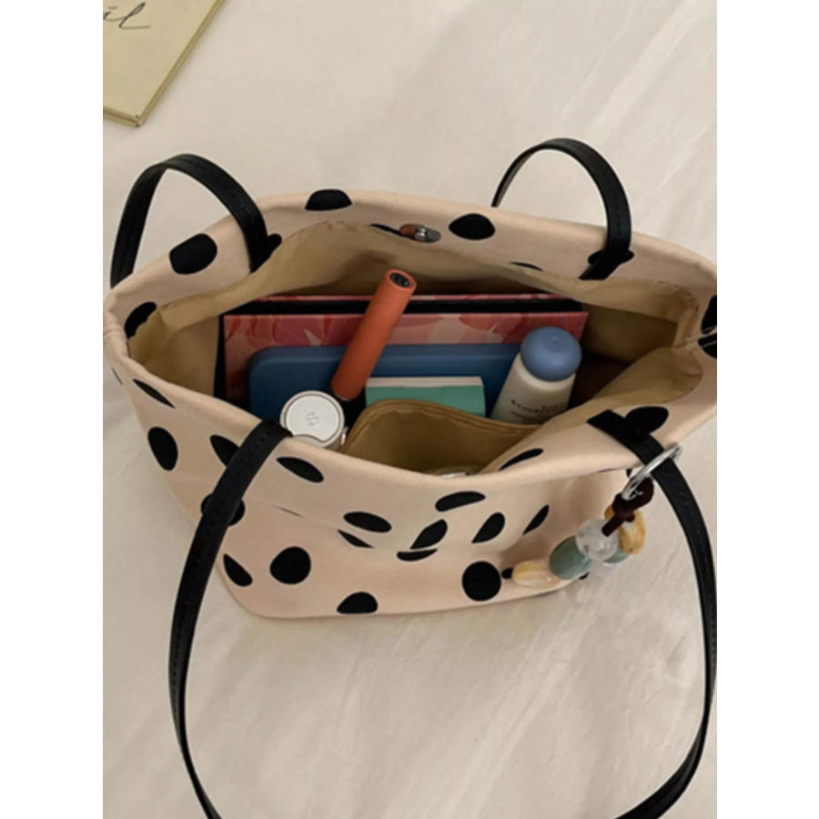 Polka Dot Shoulder Bag Black / One Size Apparel and Accessories