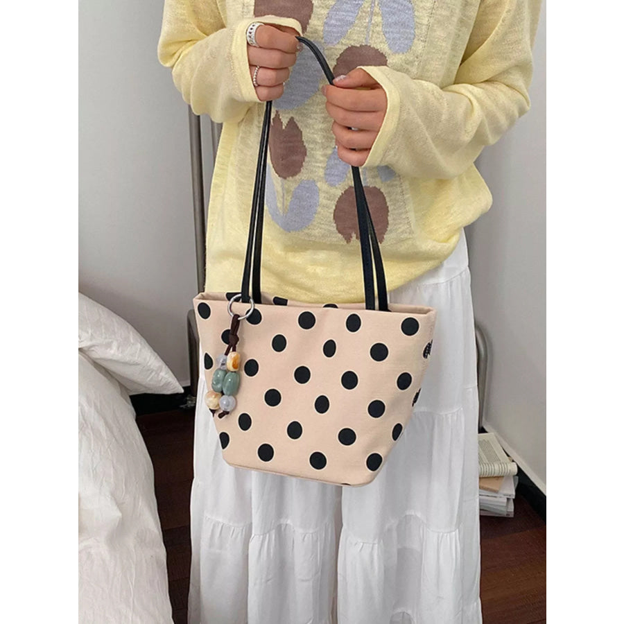Polka Dot Shoulder Bag Black / One Size Apparel and Accessories