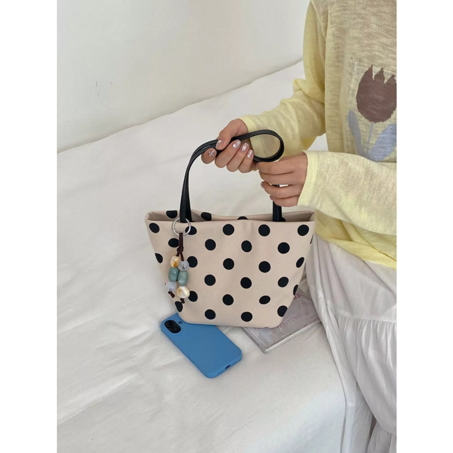 Polka Dot Shoulder Bag Black / One Size Apparel and Accessories