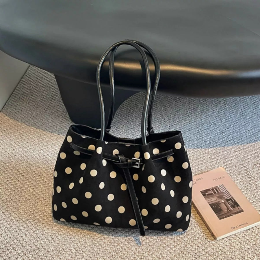 Polka Dot Shoulder Bag Black / onesize Apparel and Accessories