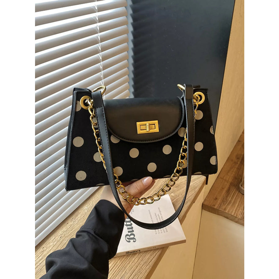 Polka Dot Shoulder Bag Black / onesize Apparel and Accessories
