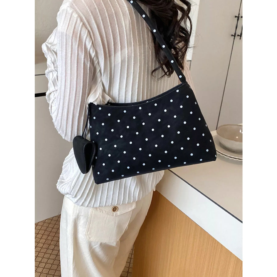 Polka Dot Shoulder Bag Black / onesize Apparel and Accessories