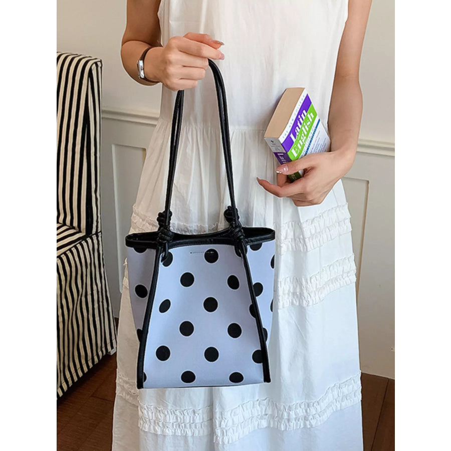 Polka Dot Shoulder Bag Blue / One Size Apparel and Accessories