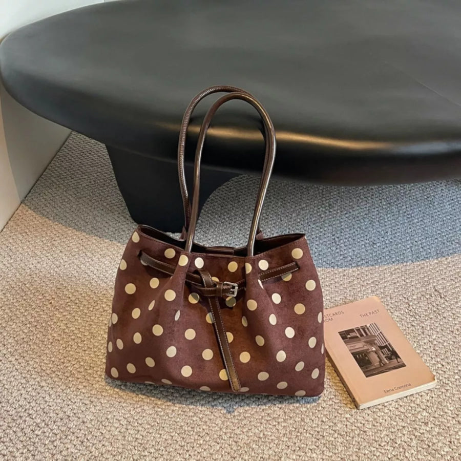 Polka Dot Shoulder Bag Brown / onesize Apparel and Accessories