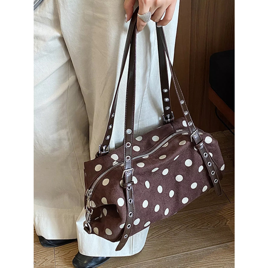Polka Dot Shoulder Bag Brown / onesize Apparel and Accessories