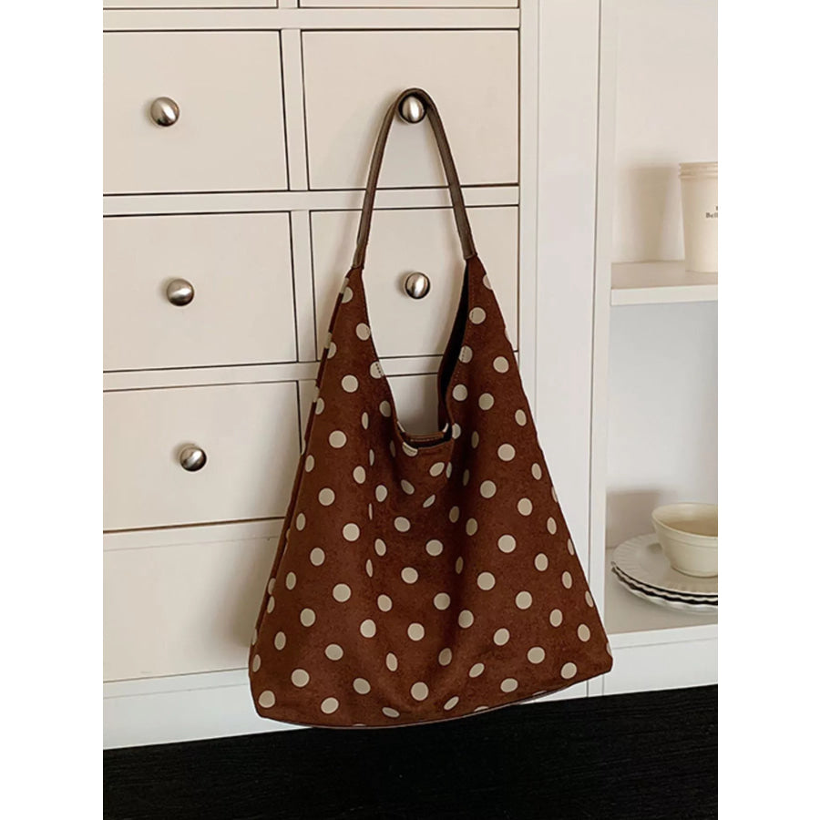 Polka Dot Shoulder Bag Brown / onesize Apparel and Accessories