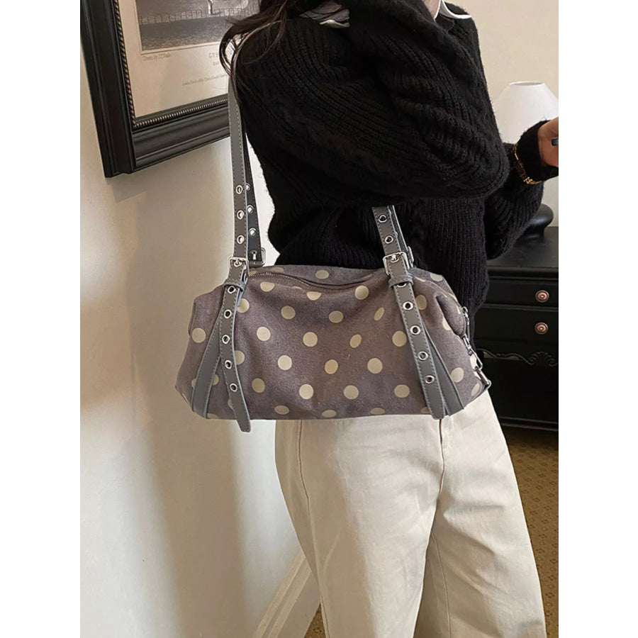 Polka Dot Shoulder Bag Gray / onesize Apparel and Accessories