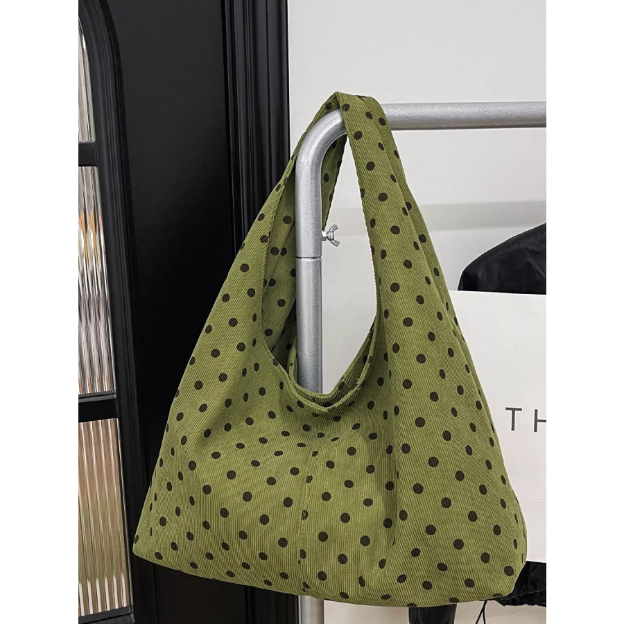 Polka Dot Shoulder Bag Green / One Size Apparel and Accessories